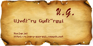Ujváry Györgyi névjegykártya